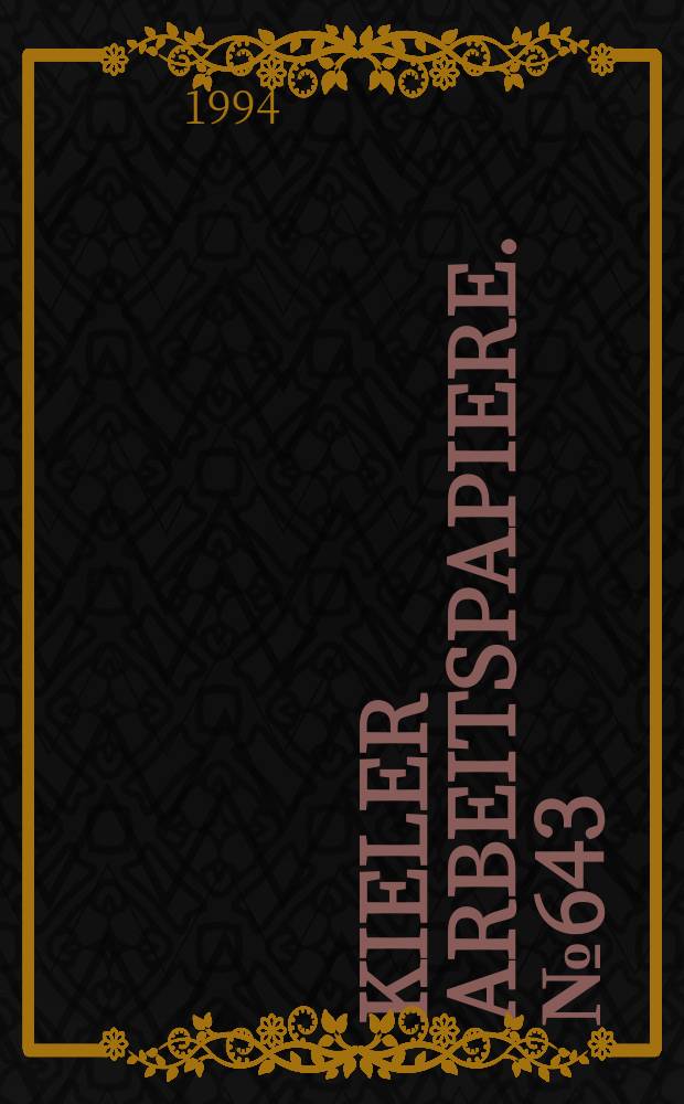 Kieler Arbeitspapiere. №643 : Explizite und implizite Besteuerung...