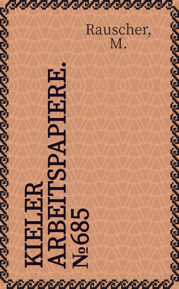 Kieler Arbeitspapiere. №685 : Protectionists, environmentalists...