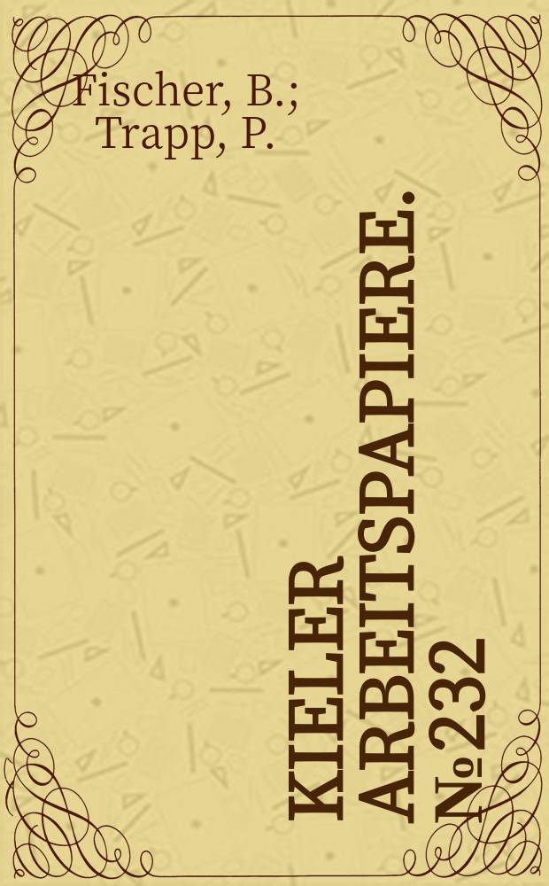 Kieler Arbeitspapiere. №232 : Financial markets and monetary control...