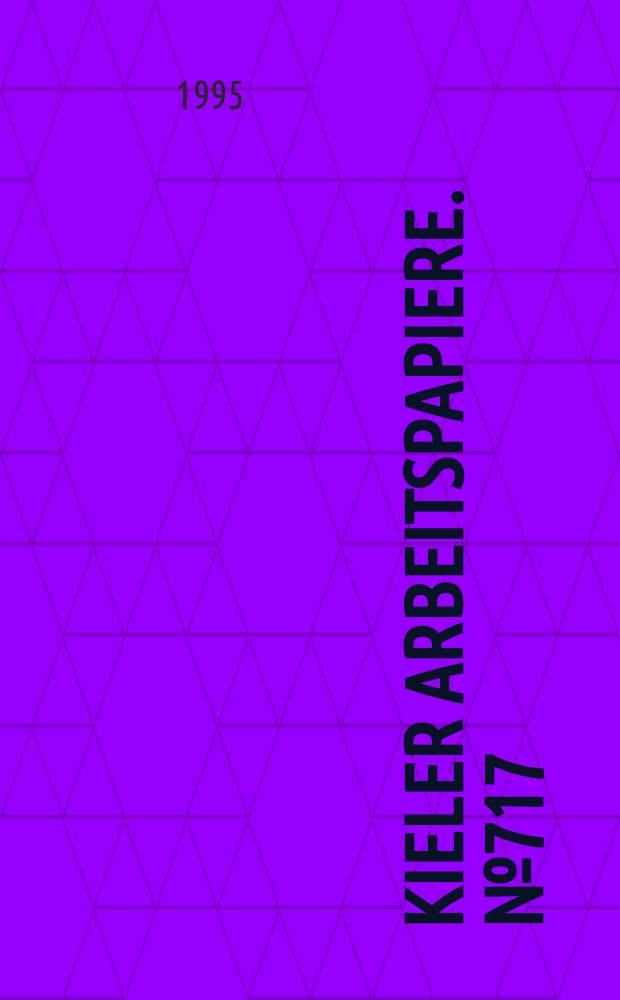 Kieler Arbeitspapiere. №717 : &Ouml;ffentliche Finanzen...