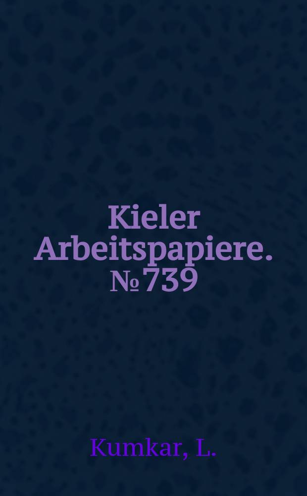 Kieler Arbeitspapiere. №739 : Wettbewerb im Stromsektor der USA