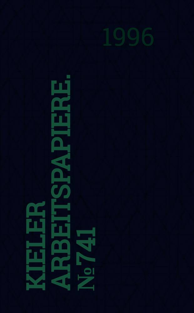 Kieler Arbeitspapiere. №741 : Sustainability in closed...