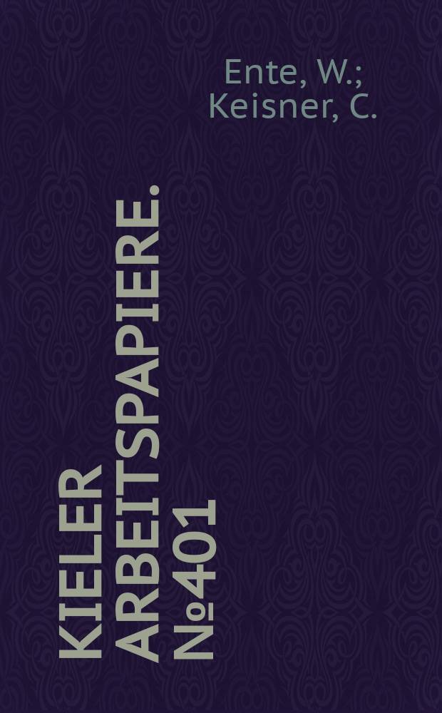 Kieler Arbeitspapiere. №401 : TSPLOT