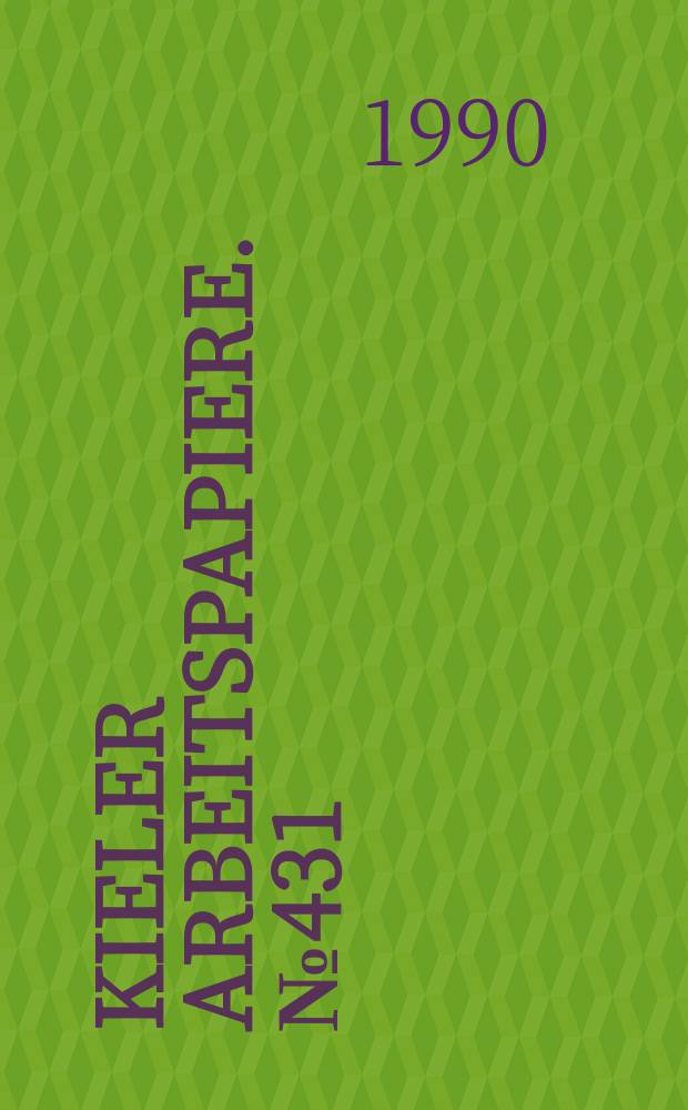 Kieler Arbeitspapiere. №431 : Restructuring industry in the GDR