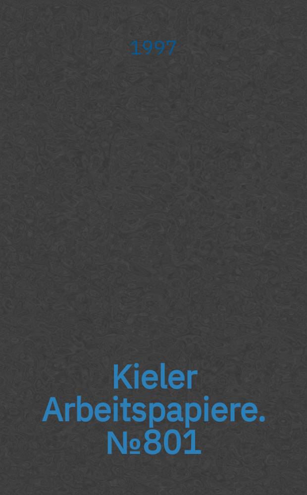 Kieler Arbeitspapiere. №801 : Export reorientation and transfer...