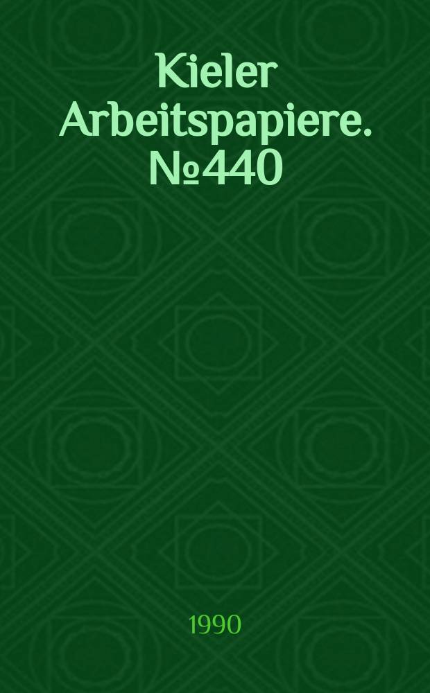 Kieler Arbeitspapiere. №440 : Institutional competition