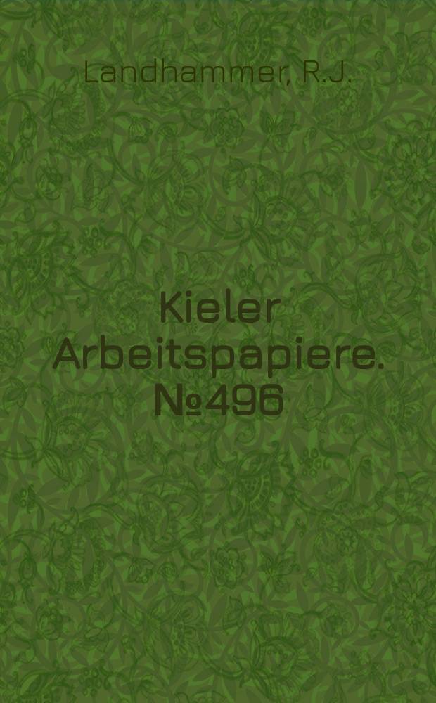 Kieler Arbeitspapiere. №496 : Salient features of trade among former...
