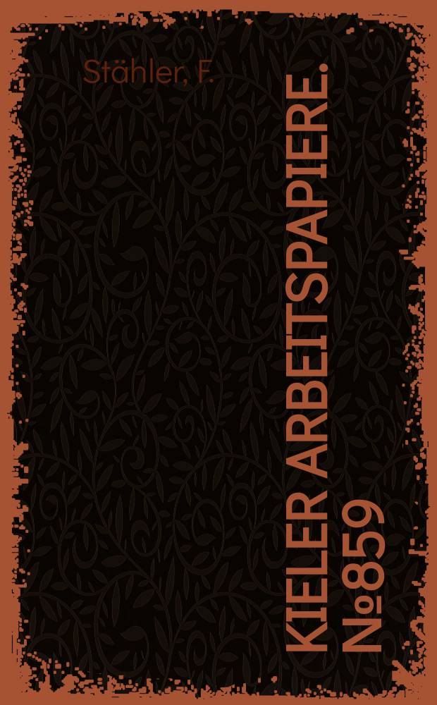 Kieler Arbeitspapiere. №859 : Competitiveness and environmental policies in a dynamic...