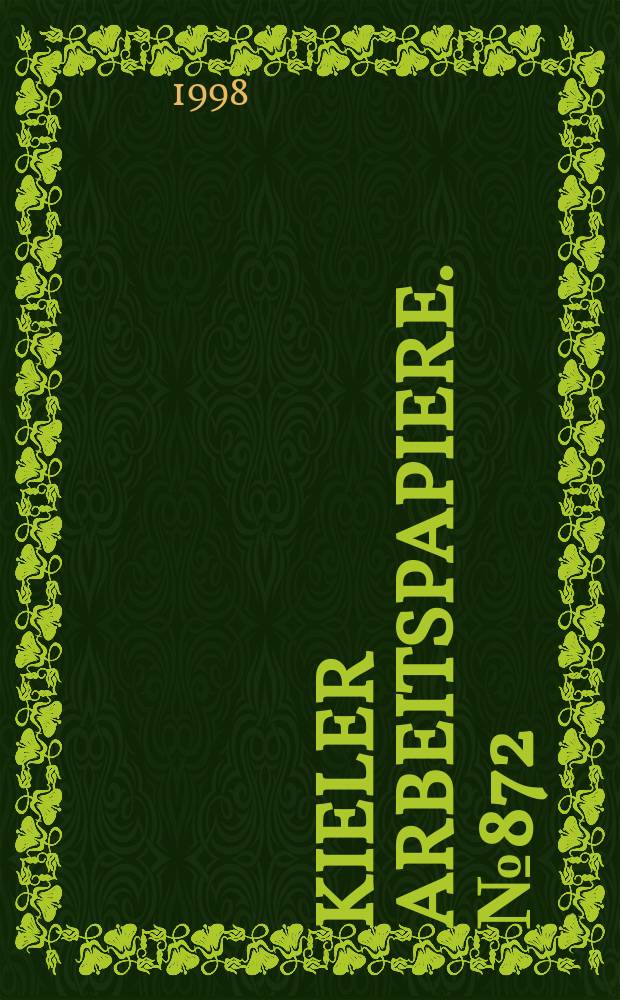 Kieler Arbeitspapiere. №872 : Der deutsche Arbeitsmarkt