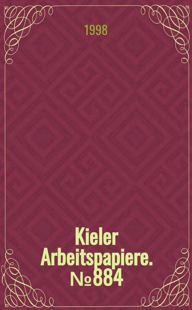 Kieler Arbeitspapiere. №884 : Liberalisierung und Re-Regulierung der Elektrizitätswirtschaft