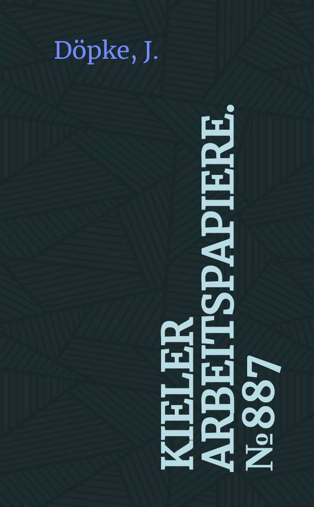 Kieler Arbeitspapiere. №887 : Stylized facts of Euroland's business cycle...