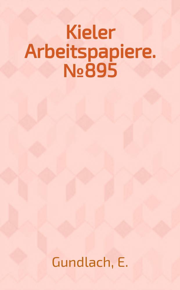 Kieler Arbeitspapiere. №895 : Second thoughts on development accounting
