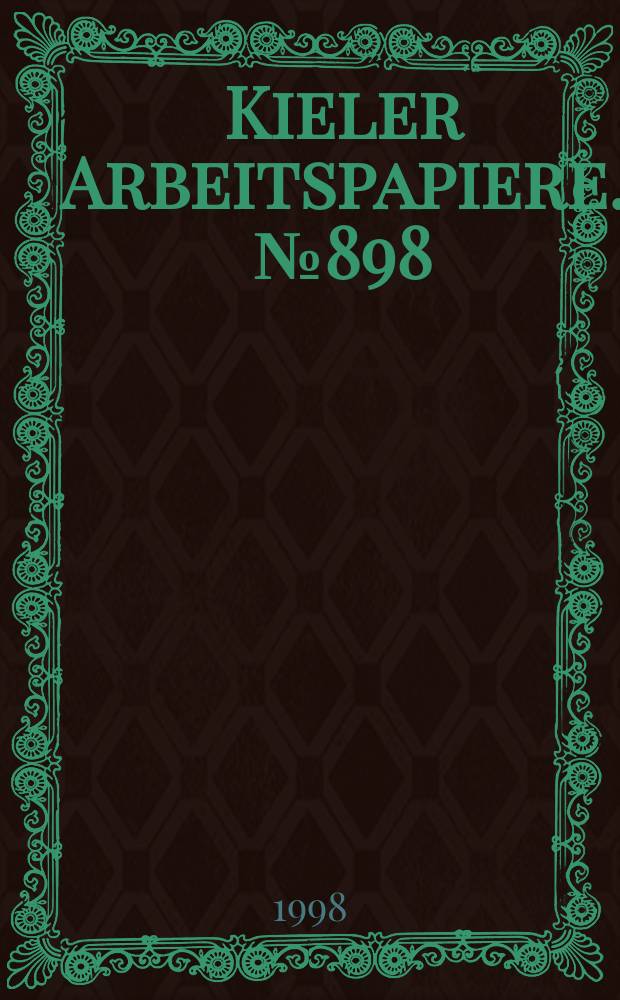 Kieler Arbeitspapiere. №898 : The threat of migration - can it be contained?