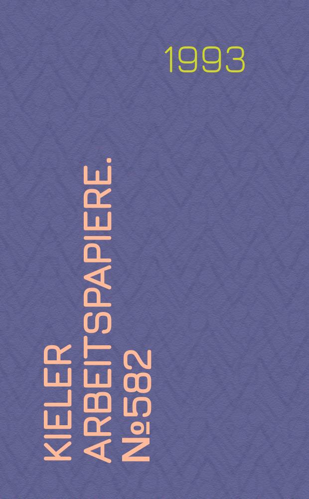 Kieler Arbeitspapiere. №582 : Geldmenge, Einkommen und Preisniveau