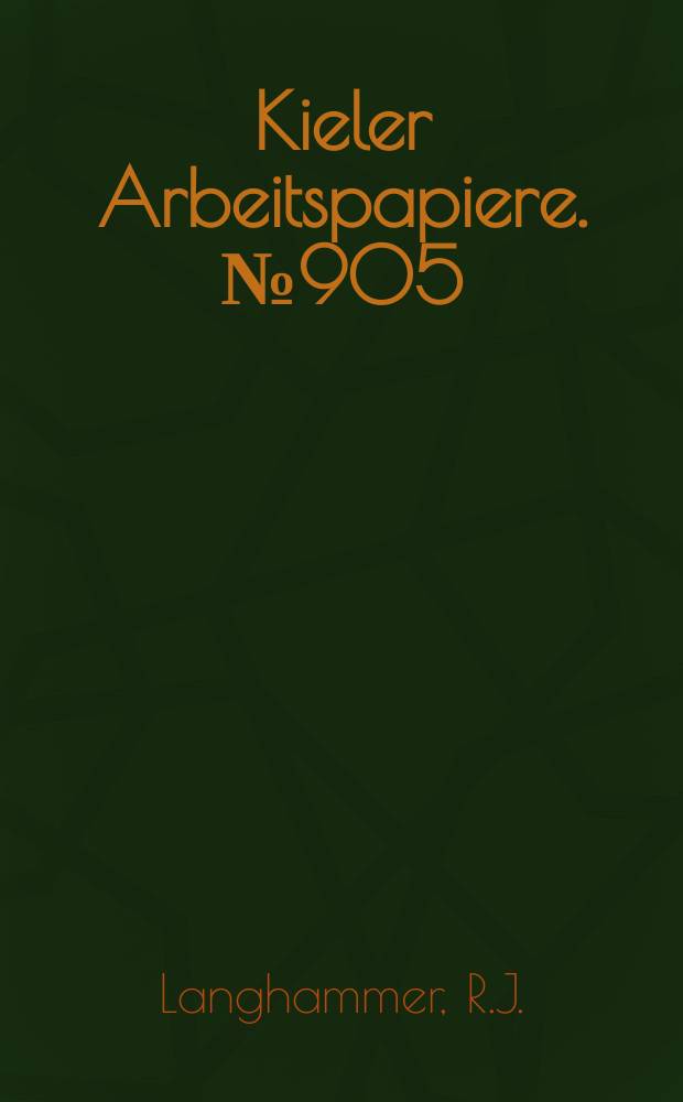 Kieler Arbeitspapiere. №905 : WTO accession issues