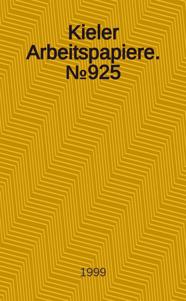 Kieler Arbeitspapiere. №925 : Venture capital in offenen Volkswirtschaften