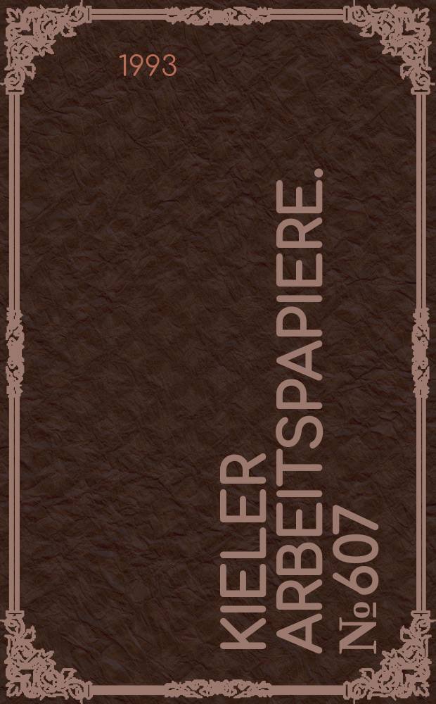 Kieler Arbeitspapiere. №607 : Western enterprises...