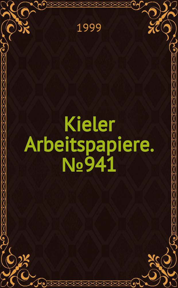 Kieler Arbeitspapiere. №941 : The new geographical economics...
