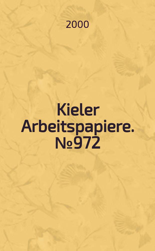 Kieler Arbeitspapiere. №972 : Macroeconomic forecasts and the...