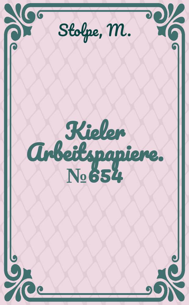 Kieler Arbeitspapiere. №654 : Comparative advantage for research...