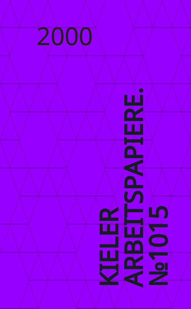 Kieler Arbeitspapiere. №1015 : Climatic conditions, cultural...