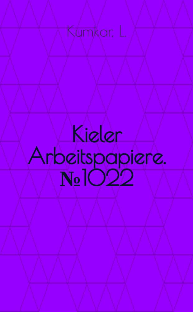 Kieler Arbeitspapiere. №1022 : Die Grundzüge der Strommarktregulierung...