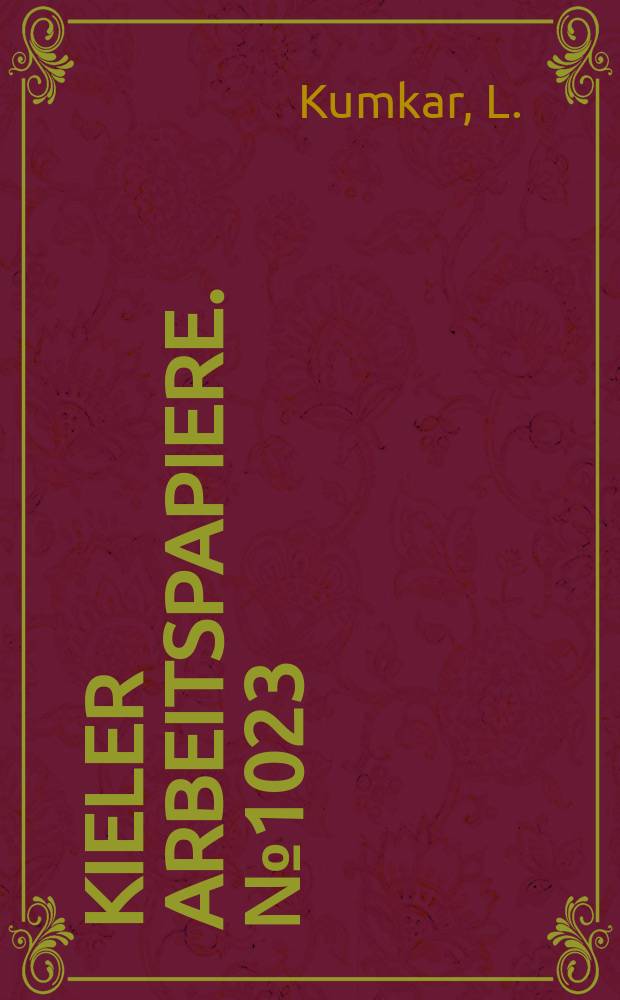 Kieler Arbeitspapiere. №1023 : Strommarkt Kalifornien...