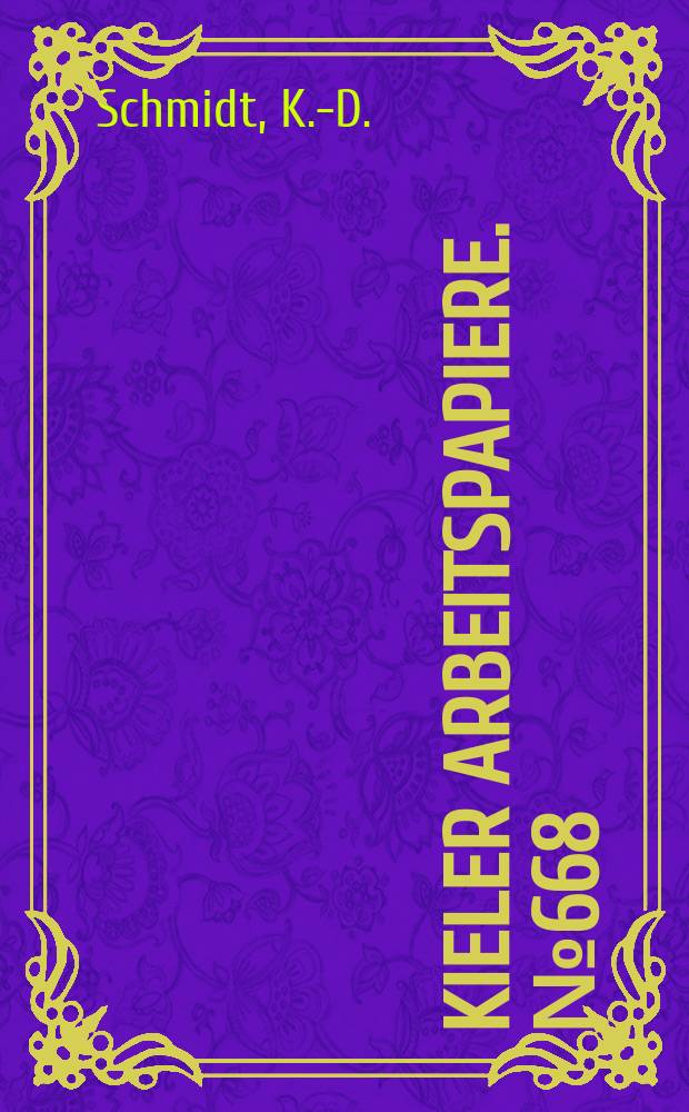 Kieler Arbeitspapiere. №668 : Motives of large multinationals investing...