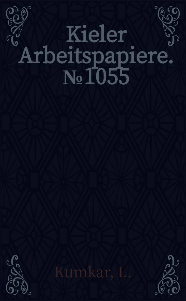 Kieler Arbeitspapiere. №1055 : Der Strombinnenmark und...