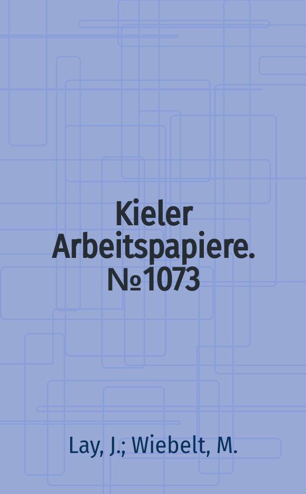 Kieler Arbeitspapiere. №1073 : Towards a dual education system...