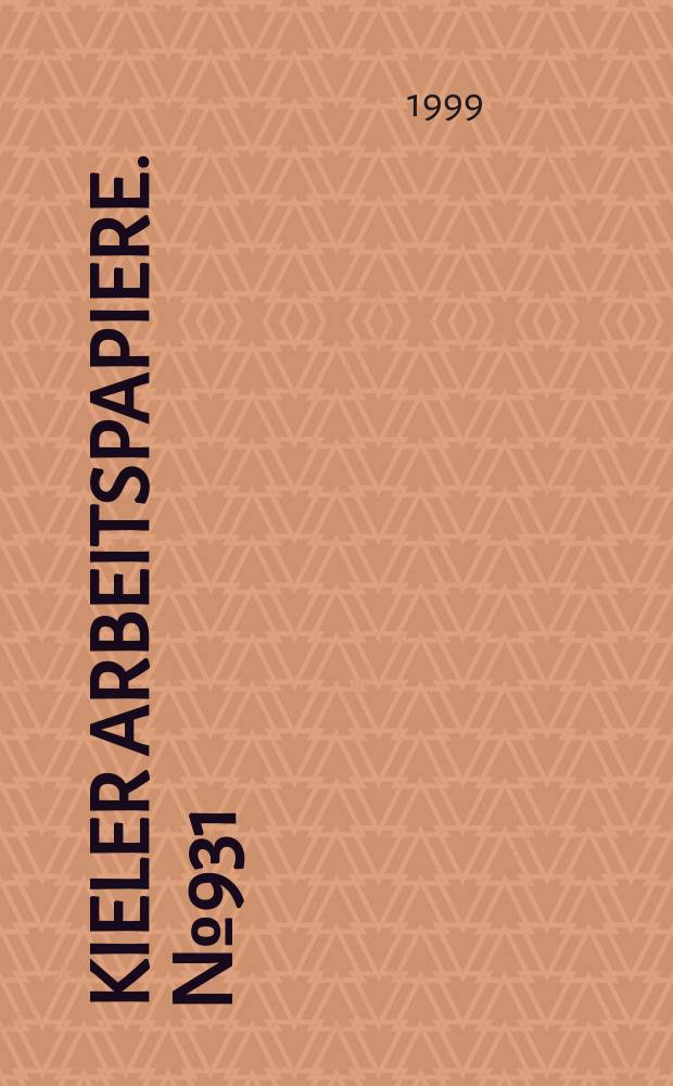 Kieler Arbeitspapiere. №931 : A model of corporate governance as...