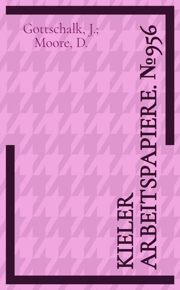 Kieler Arbeitspapiere. №956 : Implementing inflation...