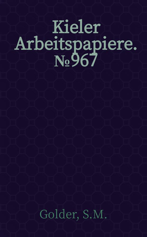 Kieler Arbeitspapiere. №967 : Endow ment or discrimination?