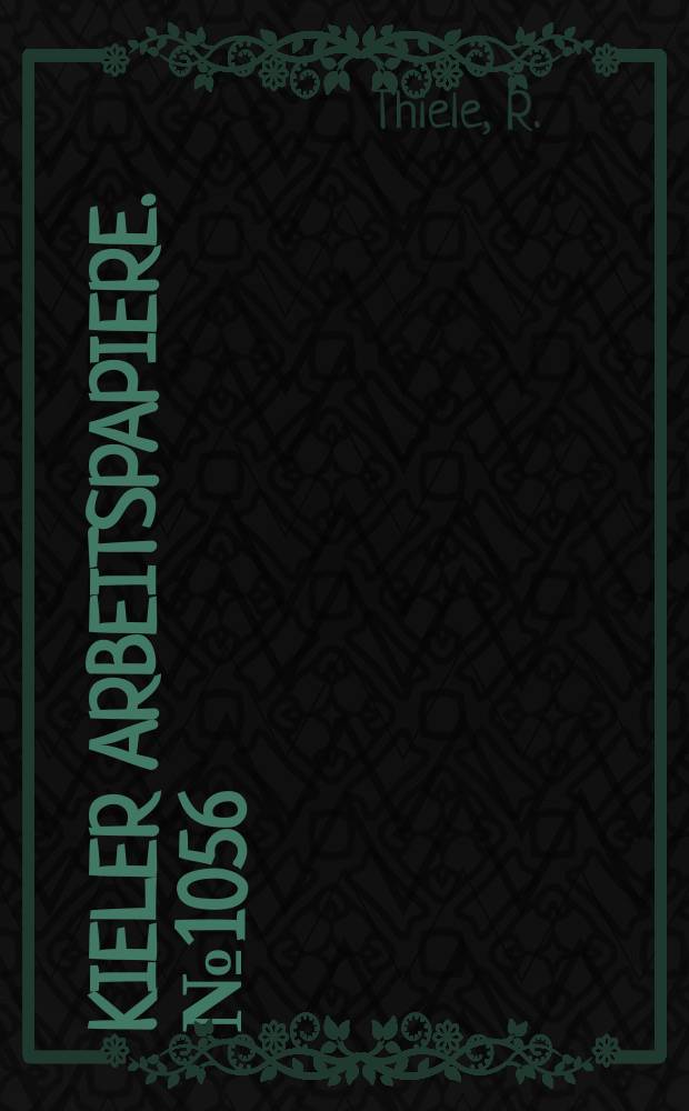 Kieler Arbeitspapiere. №1056 : The social impact of structural adjustment...