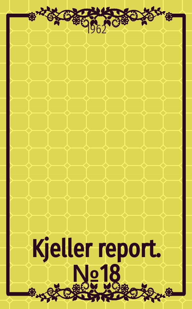 Kjeller report. №18 : Pitting corrosion of aluminium in contact with stainless steel