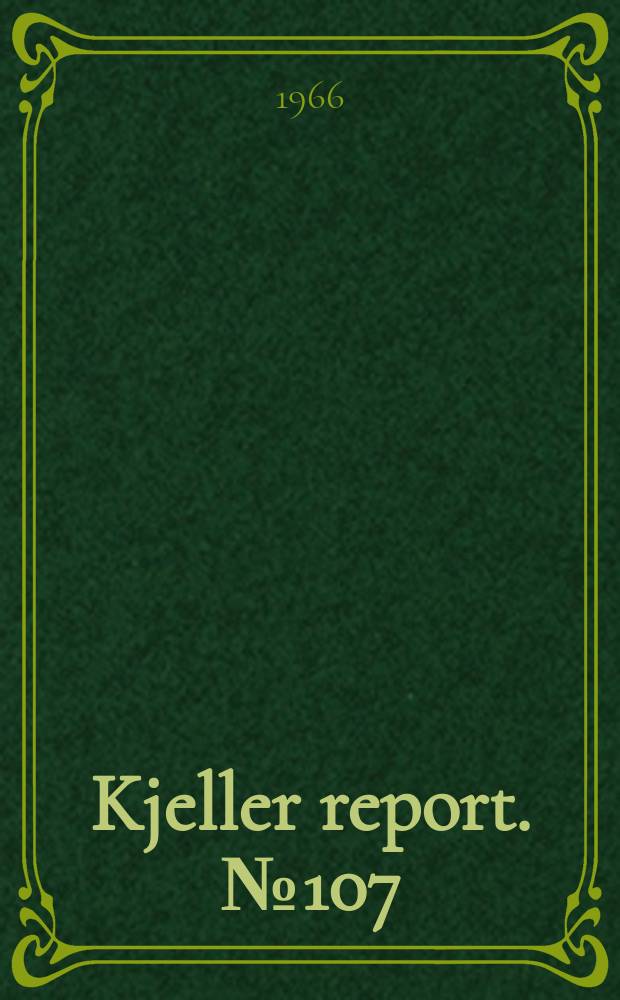Kjeller report. №107 : A study of space-dependent transfer functions
