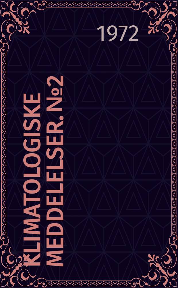 Klimatologiske meddelelser. №2 : Korrektion af nedbørmalinger