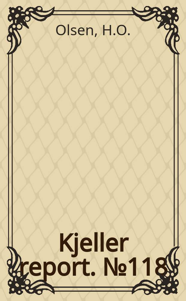 Kjeller report. №118 : Theoretical and experimental investigation of impedance void meters
