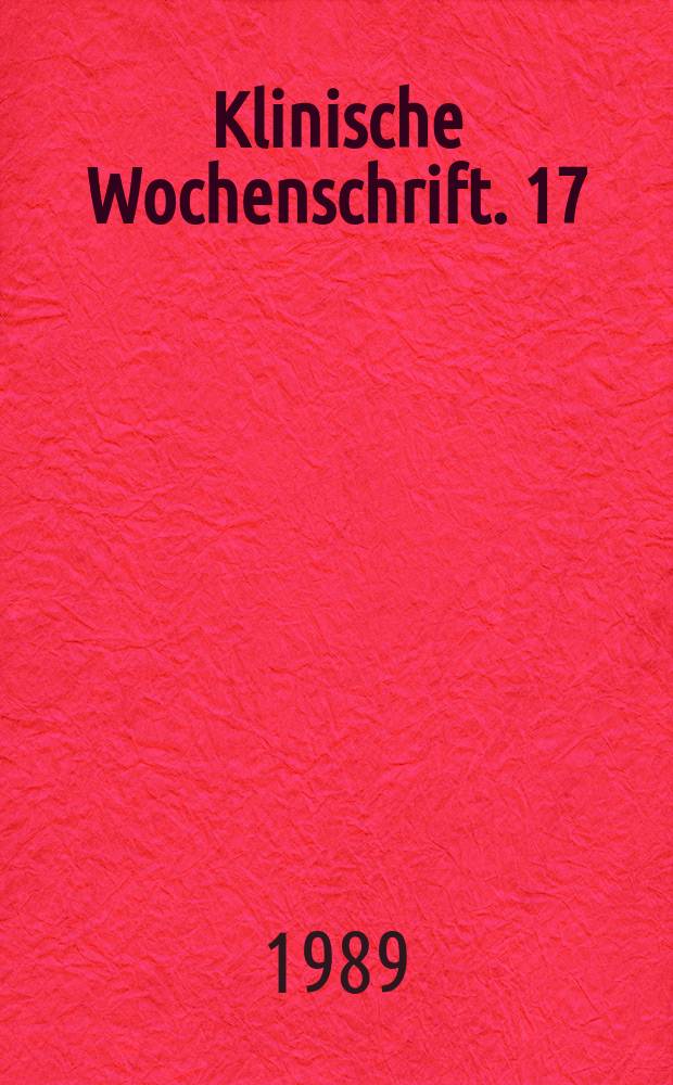 Klinische Wochenschrift. 17 : Proteinurie