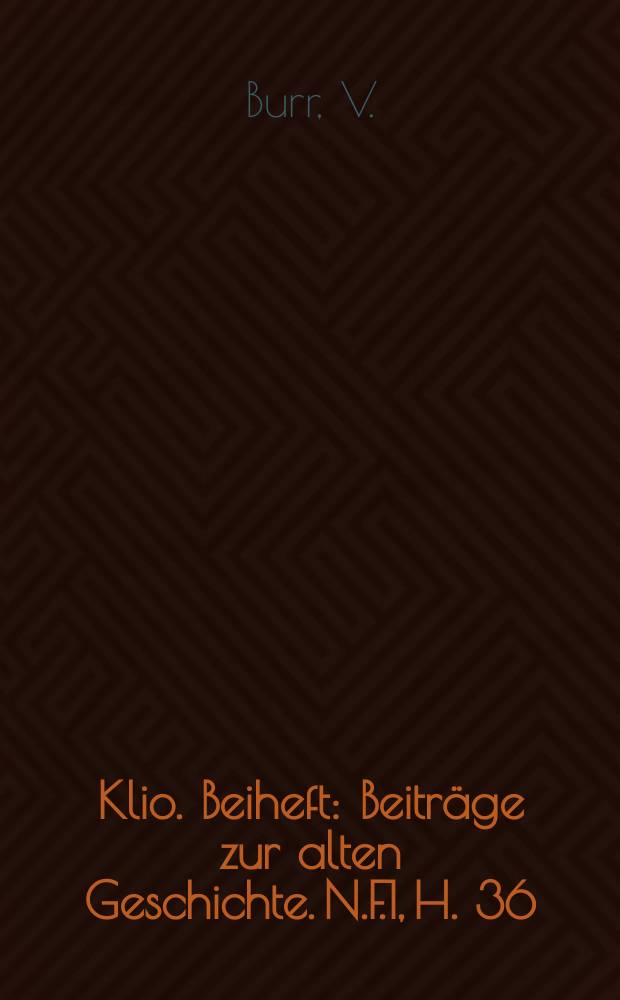 Klio. Beiheft : Beiträge zur alten Geschichte. N.F.1, H. 36 (49) : NeΩn каталогоΣ