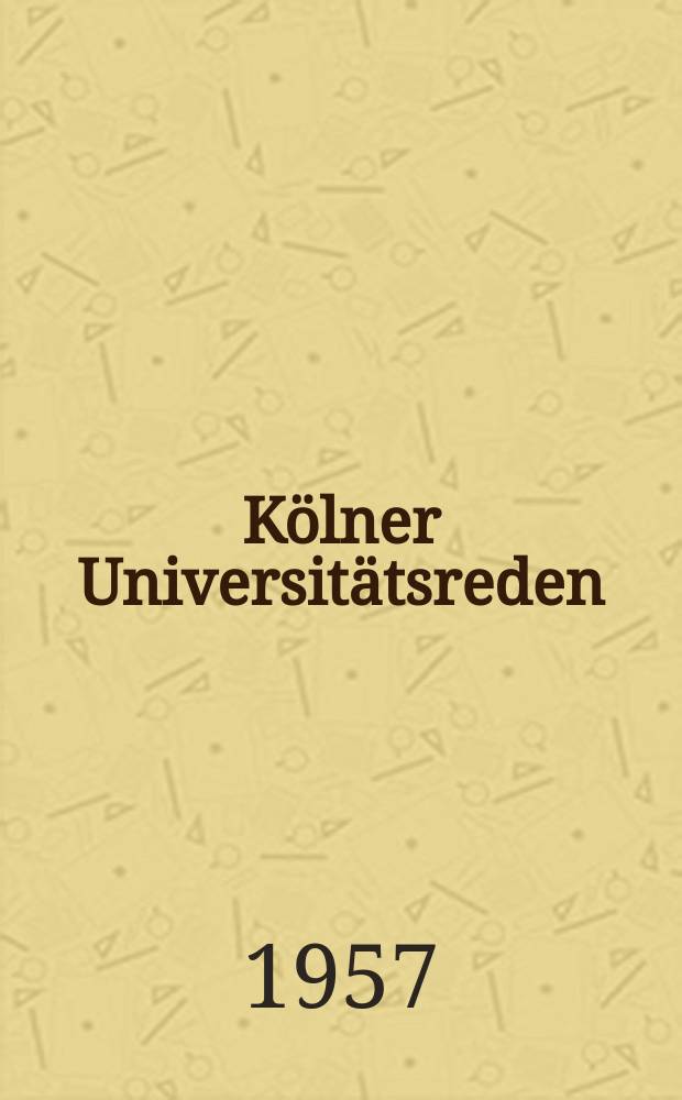 Kölner Universitätsreden