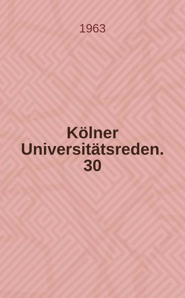 Kölner Universitätsreden. 30 : Nietzsche und Bismarck