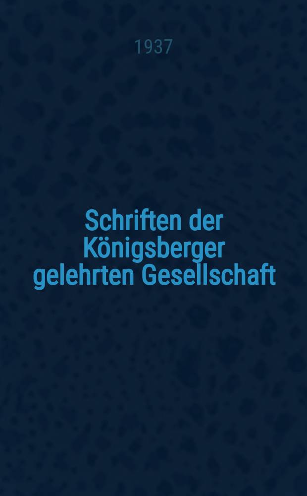 Schriften der Königsberger gelehrten Gesellschaft : Sonderreihe. Bd.5 : Gedichte