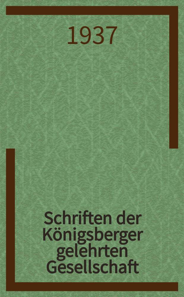 Schriften der Königsberger gelehrten Gesellschaft : Sonderreihe. Bd.6 : Gedichte