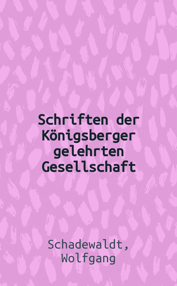 Schriften der Königsberger gelehrten Gesellschaft : Geisteswissenschaftliche Klasse. Jahr5 1928/1929, H.3 : Der Aufbau des Pindarischen Epinikion