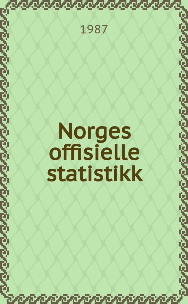 Norges offisielle statistikk