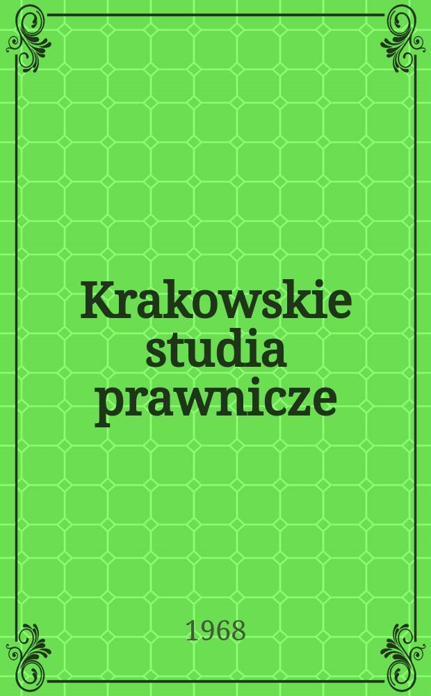 Krakowskie studia prawnicze