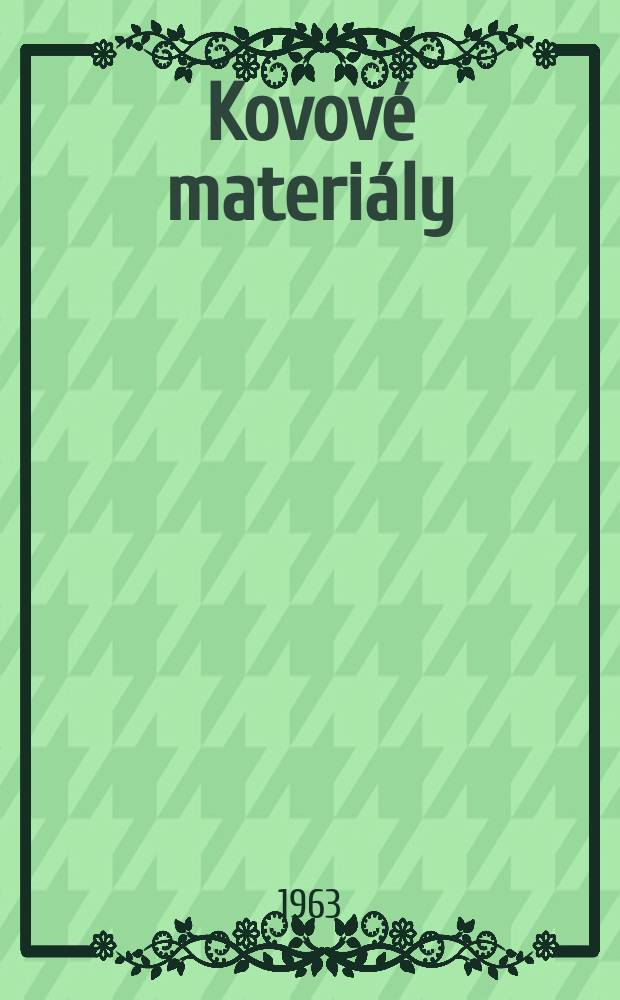 Kovov&eacute; materi&aacute;ly