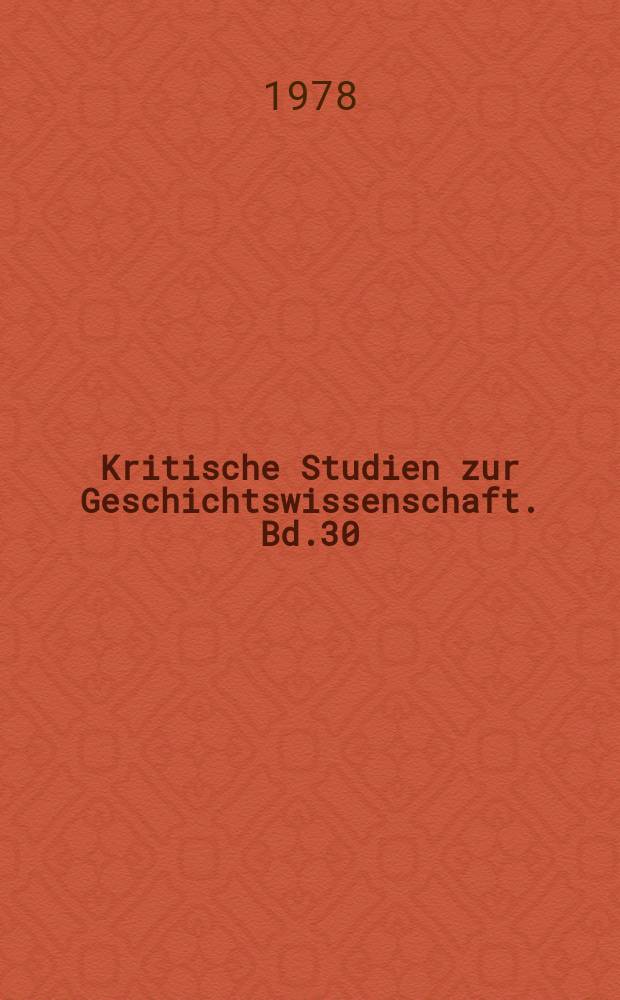 Kritische Studien zur Geschichtswissenschaft. Bd.30 : Polnische Bergarbeiter im Ruhrgebiet...