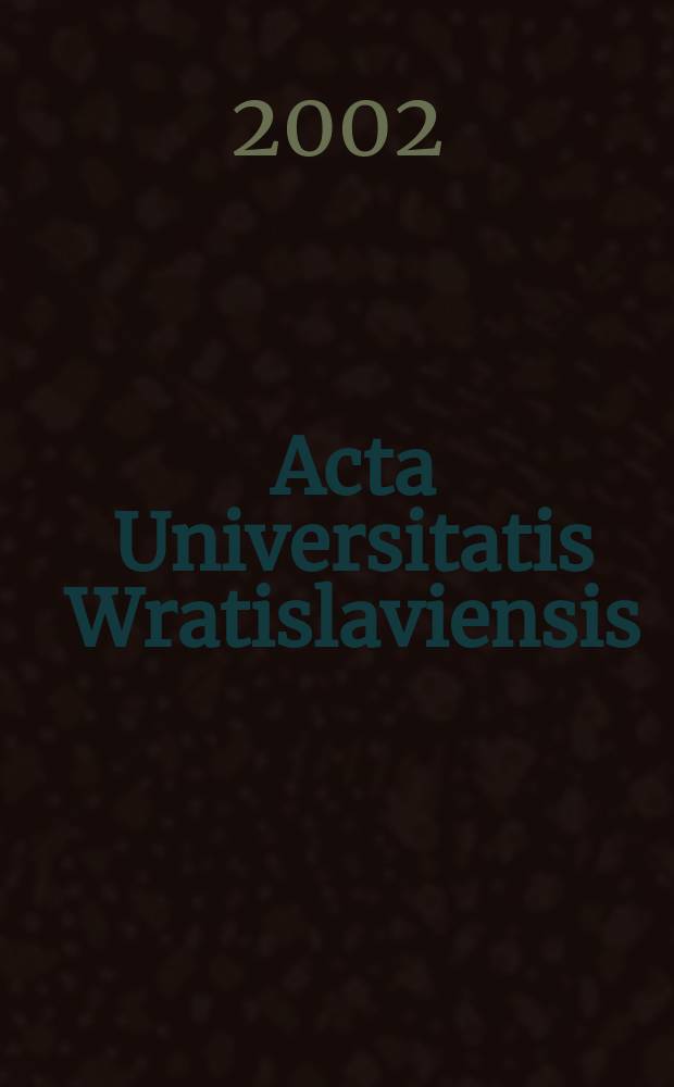 Acta Universitatis Wratislaviensis : Historia o doktorze Faustusie (1587)